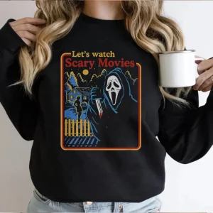 Let's Watch Scary Movies Sweatshirt-1