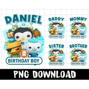 Octonauts Birthday Matching Png, Octonauts party shirt, Octonauts Group matching shirts, Octonauts Group