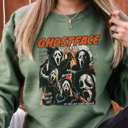 16Ghost Face Sweatshirt, Ghostface Sweater, Scream VI Hoodie-1