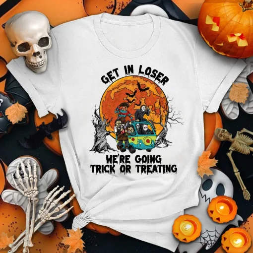 Freddy Krueger Jason Voorhees Get In Loser We're Going T-Shirt-2