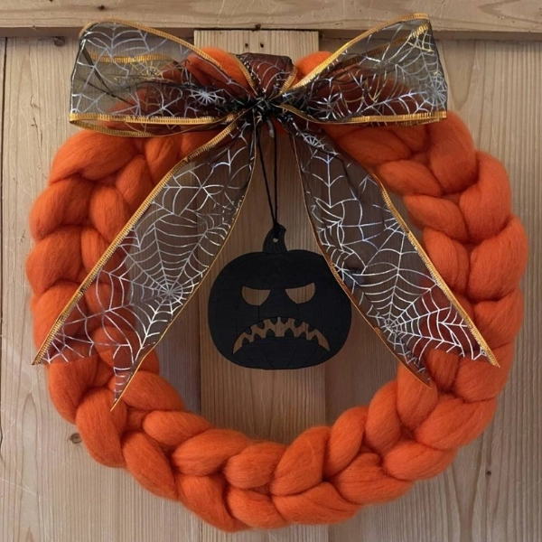 Merino Wool Halloween Wreath