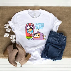 Halloween Shirt: Funny Blue Dog Cartoon Toddler Beans Slip-2