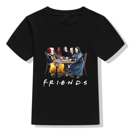 1pcs Best Stephen King Horror Characters Friends T Shirt Horror Shirt Fashion Halloween Shirt Losers Club Vintage Shirt Horror Fan Gift 2