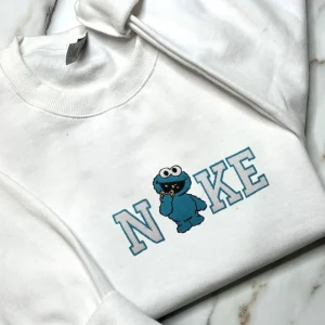 Halloween Shirt: Cookie Monster & Puppet Embroidered Sweatshirt-1