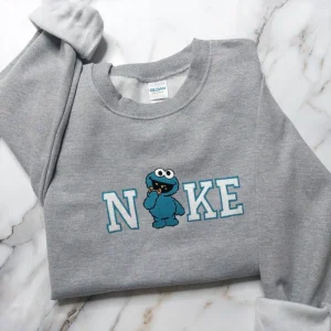 Halloween Shirt: Cookie Monster & Puppet Embroidered Sweatshirt-2