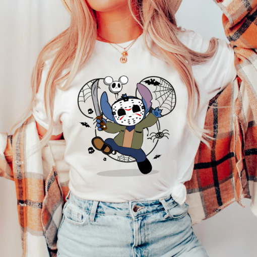 Stitch Halloween Horror Sweatshirt, Horror Movie Characters Shirt