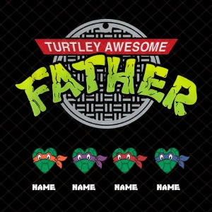 Turtle-tastic Father Bundle PNG - The Perfect Dad and Grandpa Gift! Instant Download.