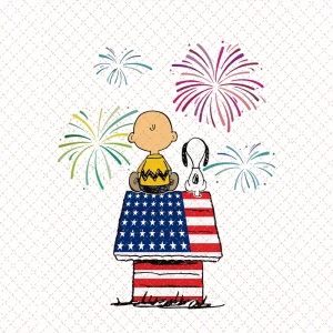 Peanuts Independence Day Png, Snoopy American Flag Png/Sublimation Printing/Instant Download
