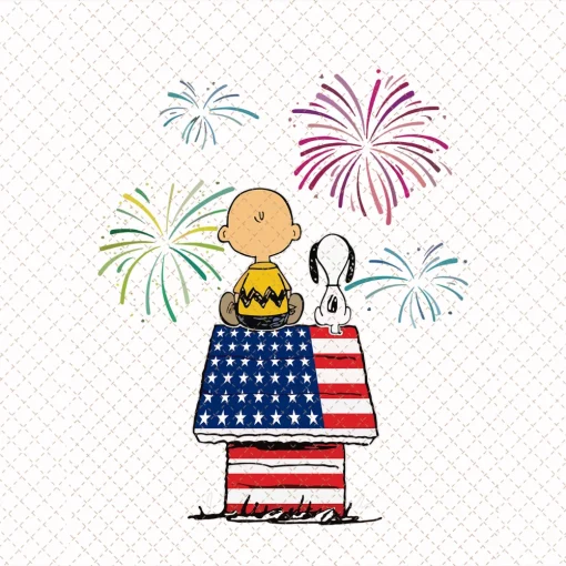 Peanuts Independence Day Png, Snoopy American Flag Png/Sublimation Printing/Instant Download