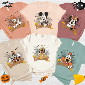 Disney Mickey Halloween Team Shirt, Retro Magic Kingdom Matching Shirt-1