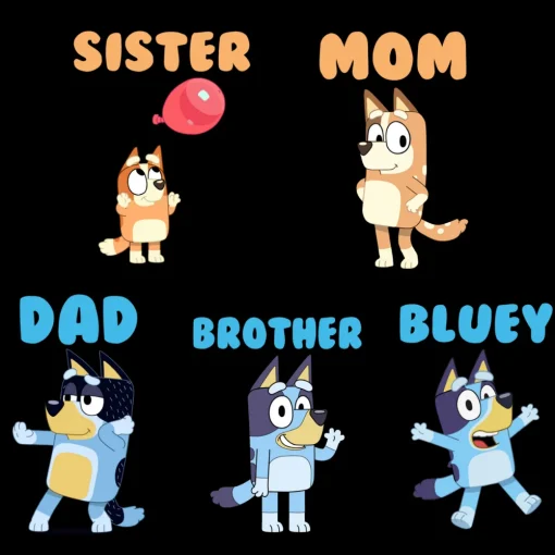 Bluey Birthday png, Bluey Family png, Bluey Mom Shirt, Bluey Dad, Bluey Shirt Toddler, Bluey Mum, Boys Bluey Birthday Shirt