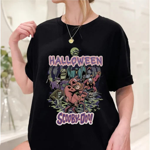 Halloween Shirt: Scooby Doo Retro Tee & Horror Movie Gifts-1