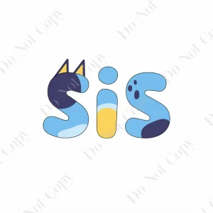 Bluey sis PNG, Bluey file png