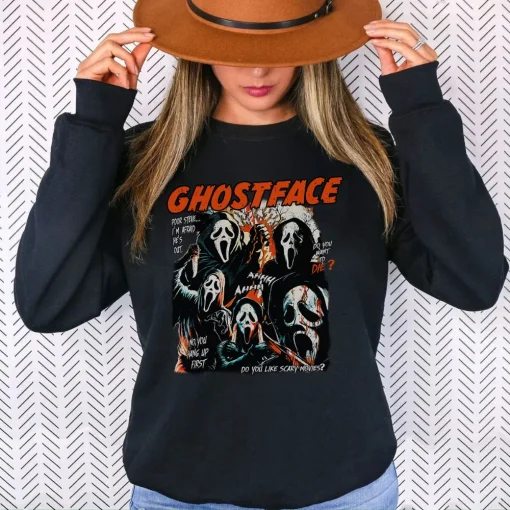 Halloween Shirt: Ghost Face, Scream VI, Killer Sweater 2023-1