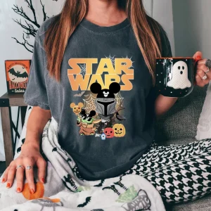 Disney Mickey Halloween Shirt | Comfort Colors Retro Star Wars Halloween Shirt-1