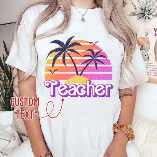 Retro Elementary Teacher Shirt, Retro Teacher Shirt Retro, Cute Teacher Shirt for Teacher Teams, Gift For Her-1