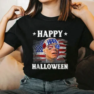 Funny Joe Biden 4th of July Confused Happy Halloween Shirt