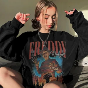 Halloween Shirt: Freddy Krueger Vintage Horror Tee, Unisex Oversized Collection-3