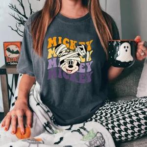 Disney Mickey Halloween Shirt - Retro Magic, Matching Halloween Shirt-1