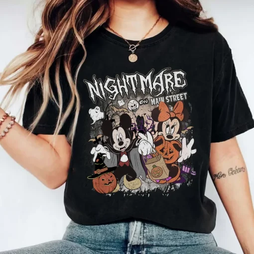 Halloween Mickey Mouse Shirt - Vintage Nightmare on Main Street-2