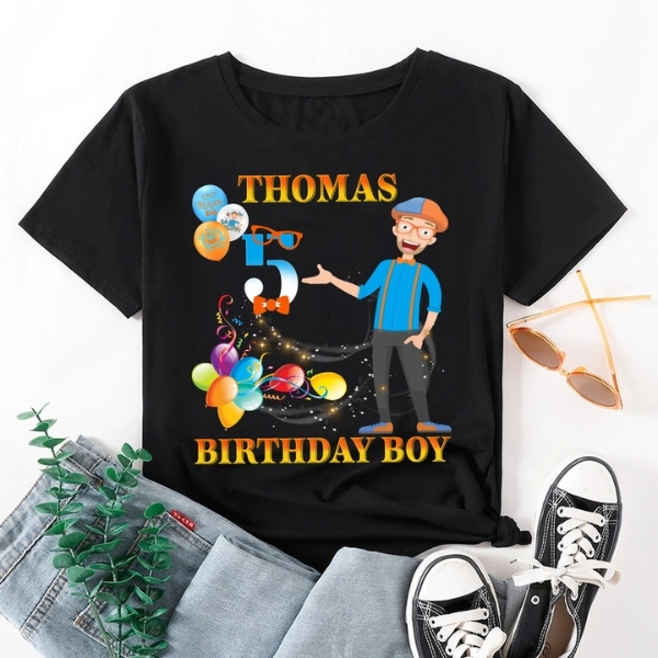 Custom Blip Theme Birthday Boy Shirts, Boy Birthday, Family Matching Shirts, Birthday 2022 Shirt, Custom Birthday Shirts, Blip Custom Birthday