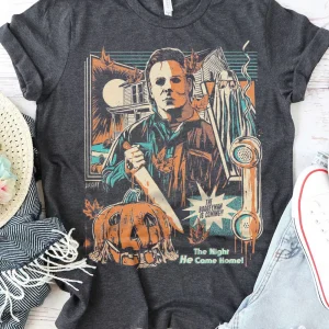 Halloween Shirt: Michael Myers Horror 90s Tee & Retro Gifts-1