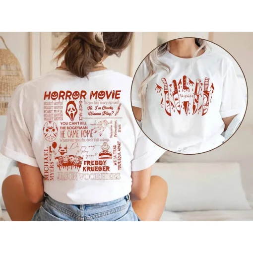 Horror Movie Characters T-shirt-1