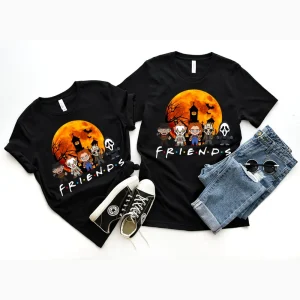 Halloween Chibi Horror Friends Shirt - Scary Characters & Fun!