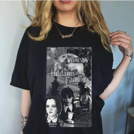 Wednesday Addams Jenna Ortega 90s Vintage Bootleg Unisex Rap T-Shirt