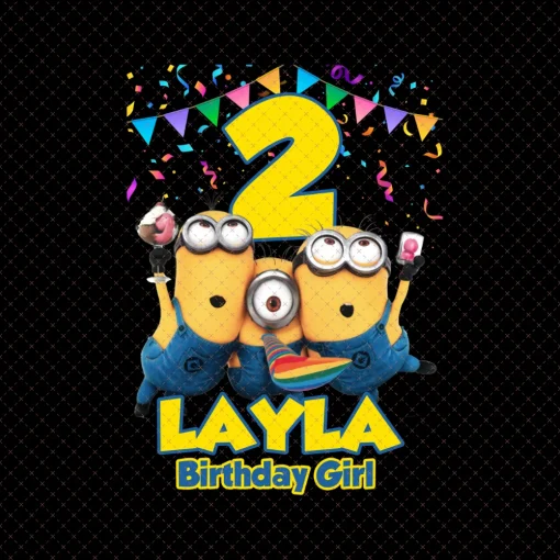 Personalized Minions Birthday Party Png, Personalized Minions Birthday Family Png, Kids Birthday Party Png, Despicable Me Png