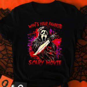 What's Your Favorite Scary Movie Ghostface Horror Movies T-Shirt-1