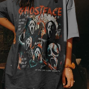 Retro 90s Scream Movie Halloween Sweatshirt-2