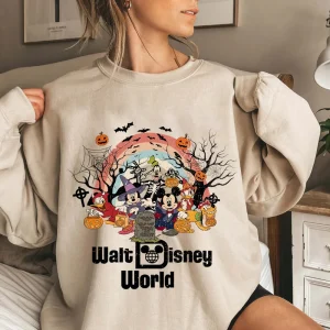 Mickey Halloween Shirt, Vintage Disney Castle, Family Disney Trip, Halloween Shirt-1