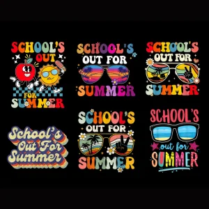 School's Out For Summer Png Bundle, teacher summer, last day of School , teacher summer vacation, PNG Digital Sublimation Instant Download