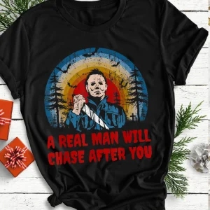 Halloween Shirt: Vintage Horror Films, Michael Myers Chase