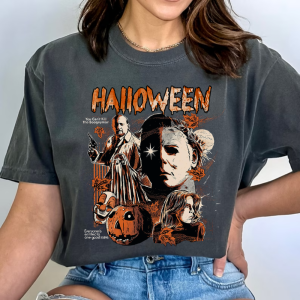 Halloween Shirt: Vintage Michael Myers & Ghostface T-Shirt, Funny Horror Gift-3