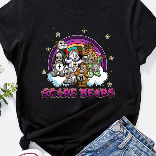 Halloween Shirt: Scare Bears Horror Lover Gift, Funny Tshirt-3