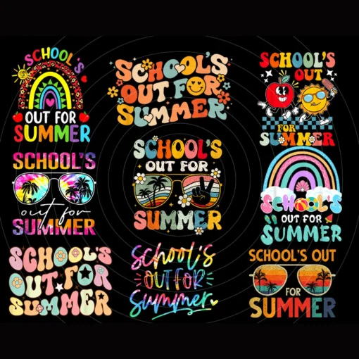 School's Out For Summer Png, Teacher Summer, Last Day of School , Teacher Summer Vacation, PNG Digital Sublimation Instant Download