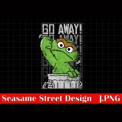 Se.sa.me Str.eet Oscar The Grouch Go Away Png, Go Away Png, Cartoon Png, Digital files, Instant Download, Cricut