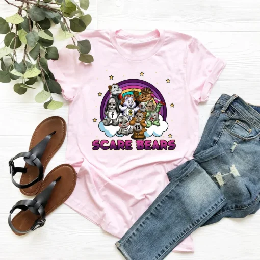 Halloween Shirt: Scare Bears Horror Lover Gift, Funny Care Bear Tee