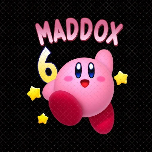 Personalized Kirby Game Birthday Png, Custom Digital Download