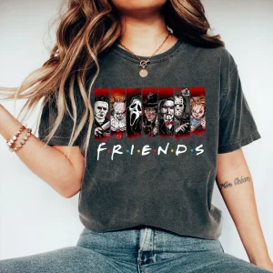 Horror Friends Shirt: A spooky gift for horror movie lovers-2