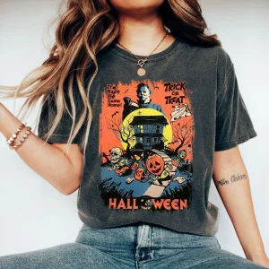 Halloween Shirt: Friends, Movie Killers, Funny Matching Tee-2