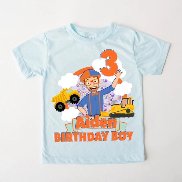 Custom Blip Theme Birthday Boy Shirts, Boy Birthday, Family Matching Shirts, Birthday 2023, Custom Birthday Tee, Blip Custom Birthday Shirt