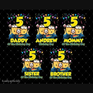 Kids' Birthday Party Minion PNG Pack