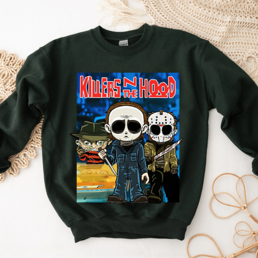 Halloween Shirt: Killers of the Hood - Jason, Freddy, Michael Myers