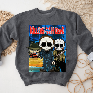 Halloween Shirt: Killers of the Hood - Jason, Freddy, Michael Myers-1