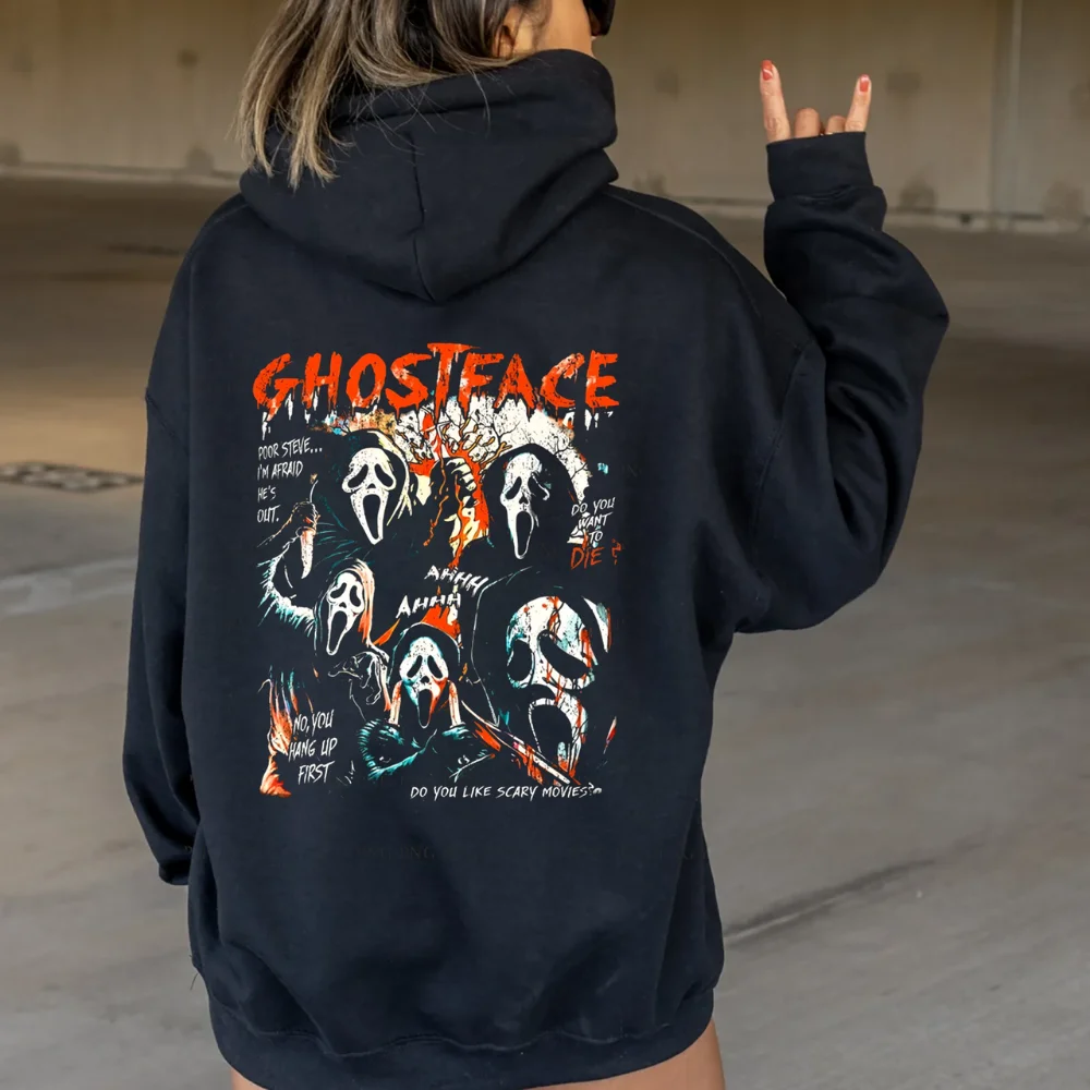 Vintage Ghostface Hoodie - Horror Movie T-Shirt - Giftcustom