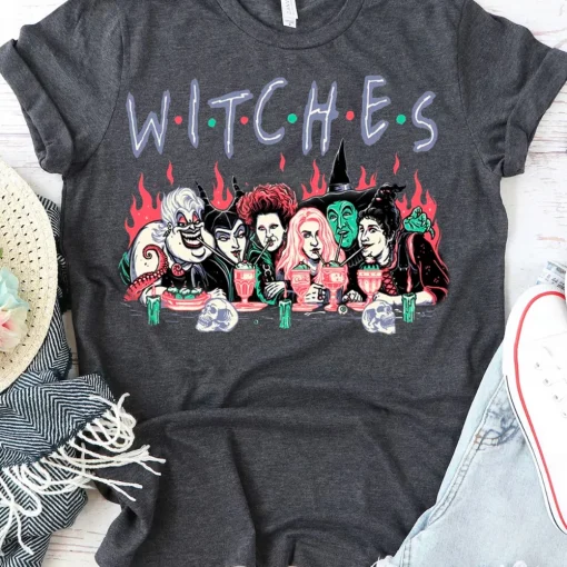 Halloween Shirt - Vintage Witches & Spooky Vibes Tee-1