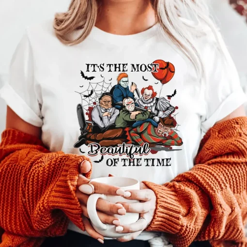 It's The Most Beautiful Of The Time Horror Characters Halloween Shirt